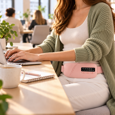 Ceinture chauffante CALINEA portée au bureau