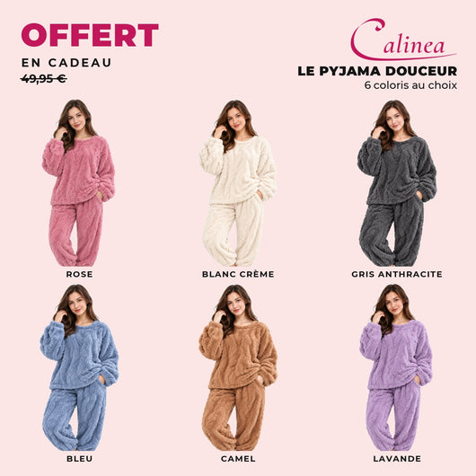 Pyjama douceur offert en cadeau avec la ceinture CALINEA, 6 coloris au choix